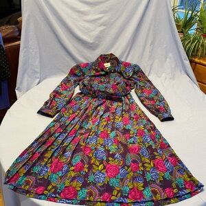 Floral Long-Sleeve Dress